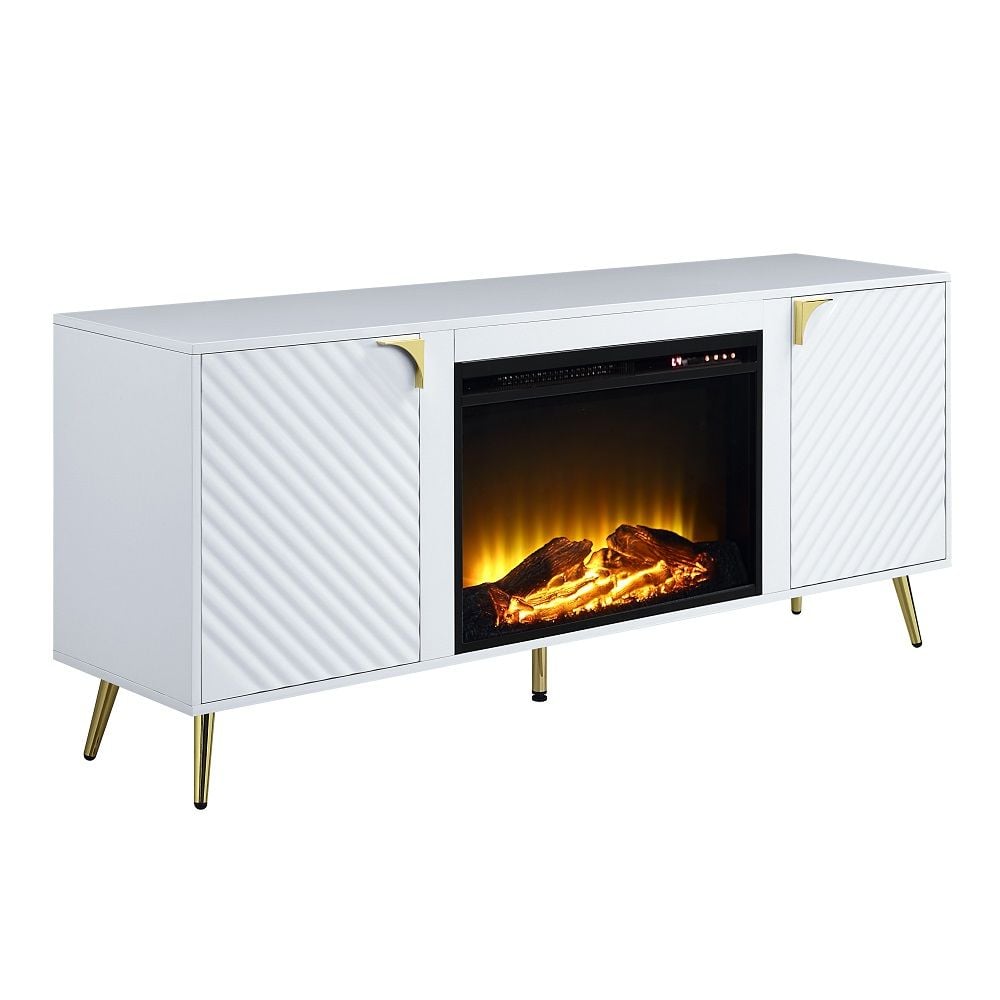 Acme Furniture Gaines TV Stand with Fireplace