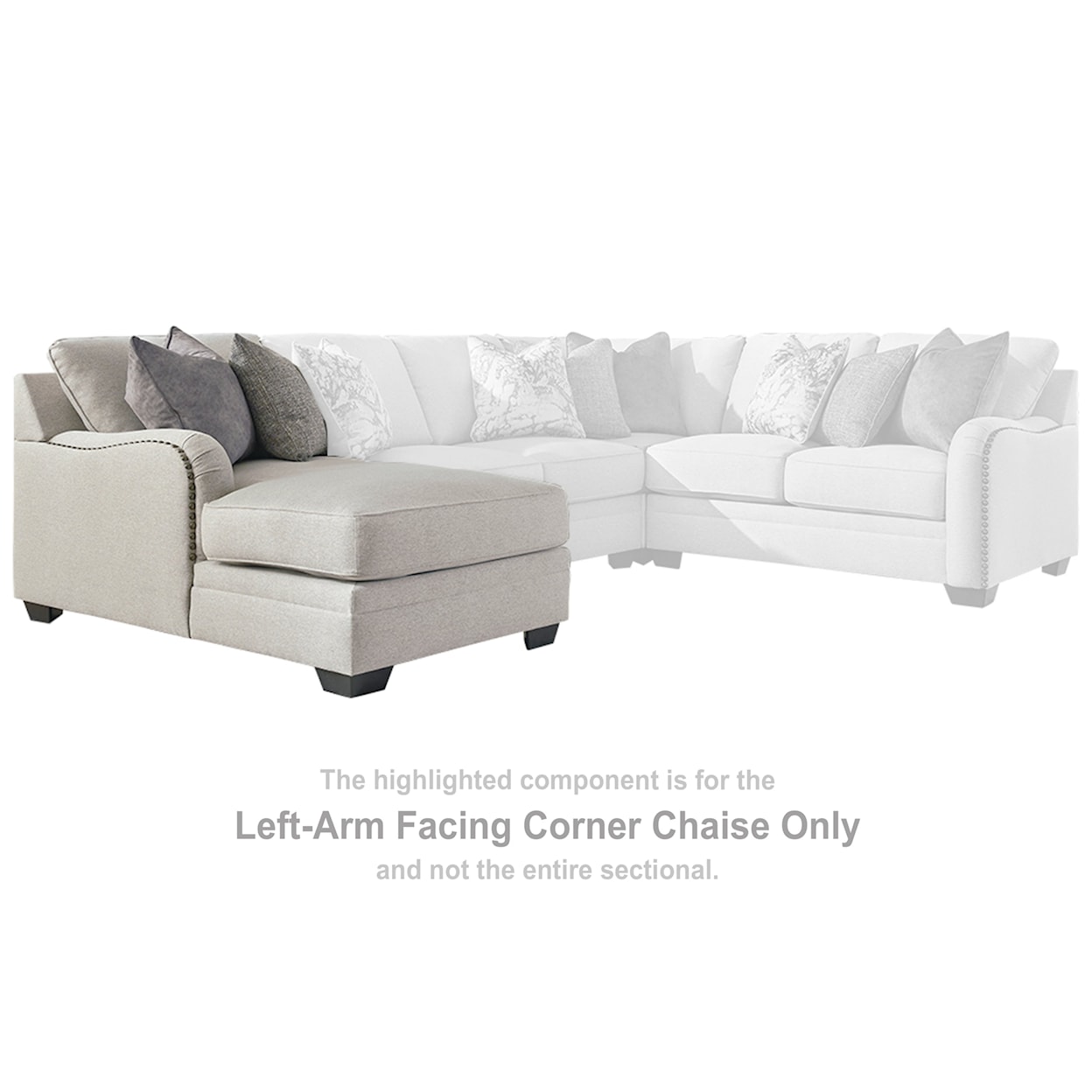 Ashley Furniture Benchcraft Dellara 3-Piece Sectional with Chaise