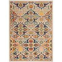 4' x 6' Ivory Multicolor Rectangle Rug