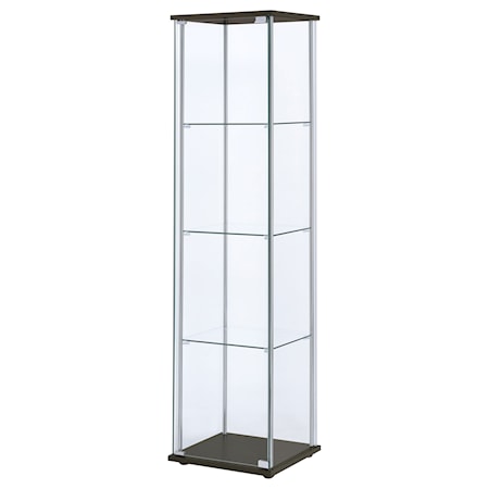 Bellatrix 4-shelf Glass Curio Cabinet