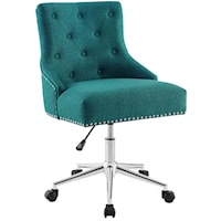 Tufted Button Swivel Upholstered Fabric Office Chair