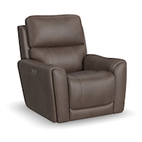 Transitional Power Recliner with Power Headrest and Lumbar