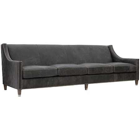 Palisades Leather Sofa Without Pillows