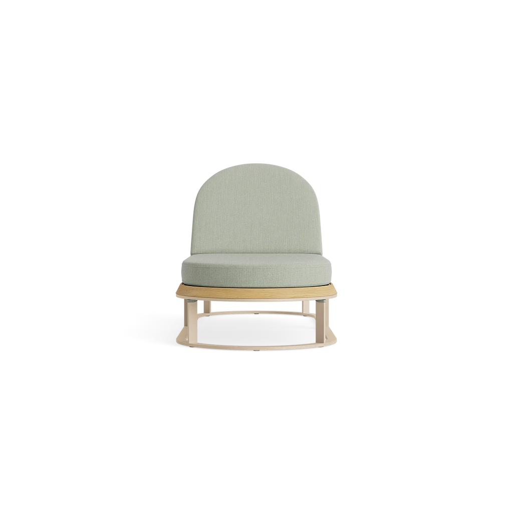 Adj. Cushioned Ovate Chaise Lounge