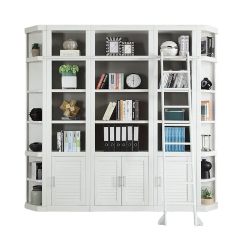 Cottage 6-Piece Library Wall with Ladder