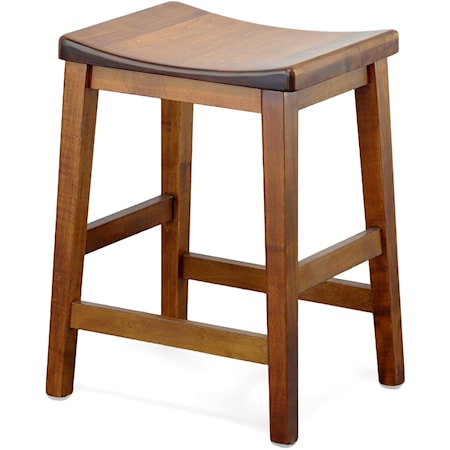 Casual Counter-Height Adam Saddle Stool