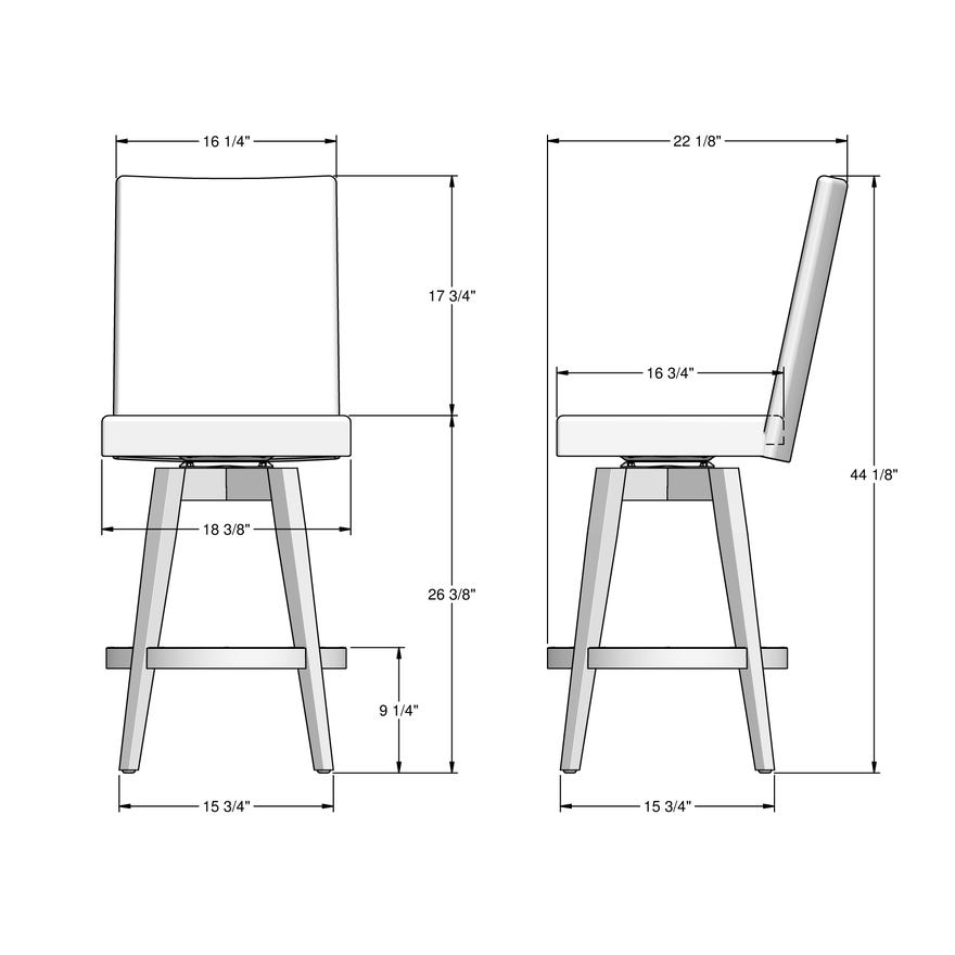 Upholstered Counter Height Swivel Stool