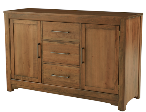 Transitional 3-Drawer Server with Silverware Drawer