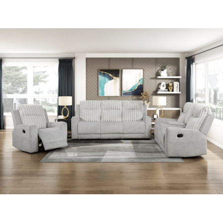 Reclining Living Room Set w/Textured Uph.
