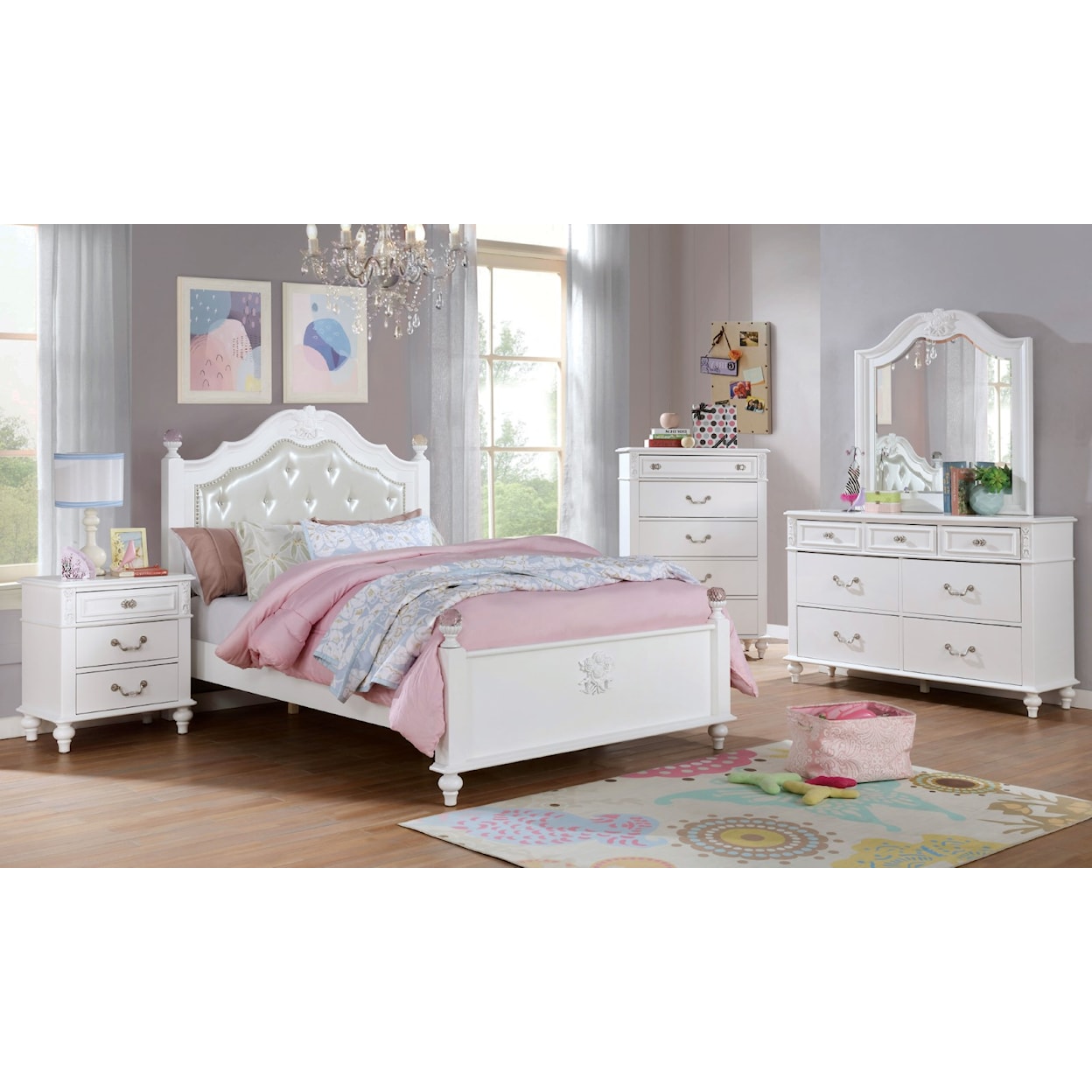 Furniture of America - FOA Belva 4 Pc. Full Bedroom Set