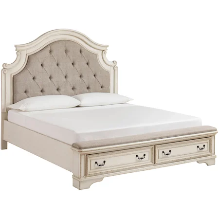 King Upholstered Storage Bed