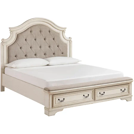 Queen Upholstered Storage Bed