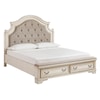 Michael Alan Select Realyn Cal King Upholstered Storage Bed