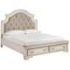 Signature Design by Ashley Realyn Queen Upholstered Storage Bed