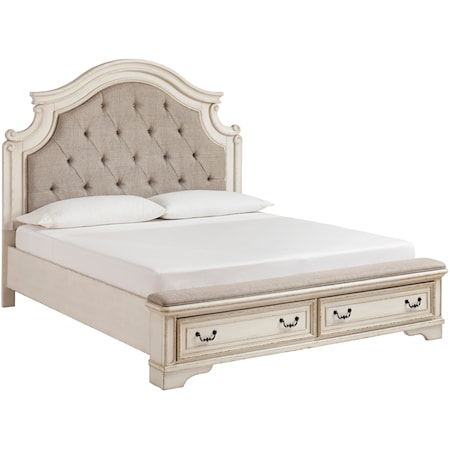 Cal King Upholstered Storage Bed