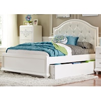 Twin Trundle Bed with Tufted Headboard