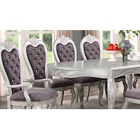 Glam Dining Side Chair with Tufted Back