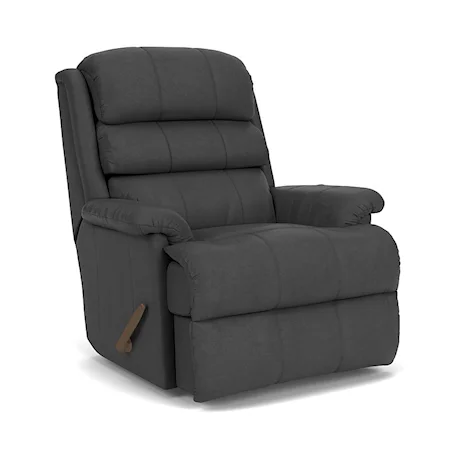 Casual Recliner with Channel-Tufted Back Cushion