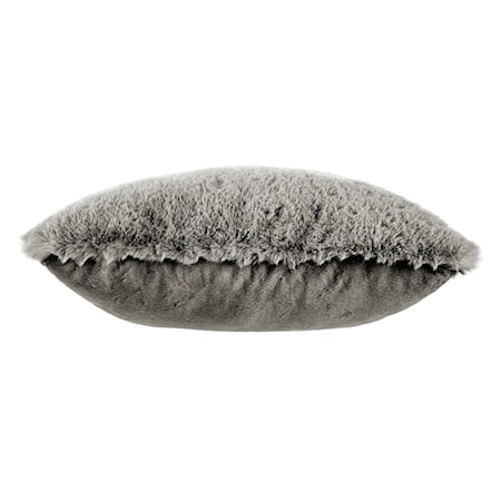 Gariland Gray Faux Fur Pillow