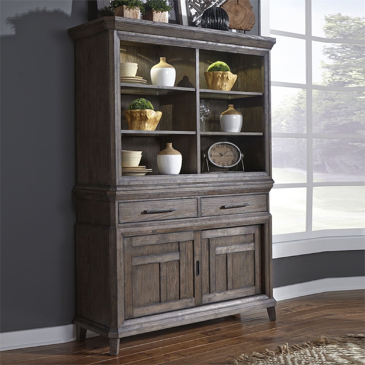 Liberty Furniture Artisan Prairie Hutch & Buffet