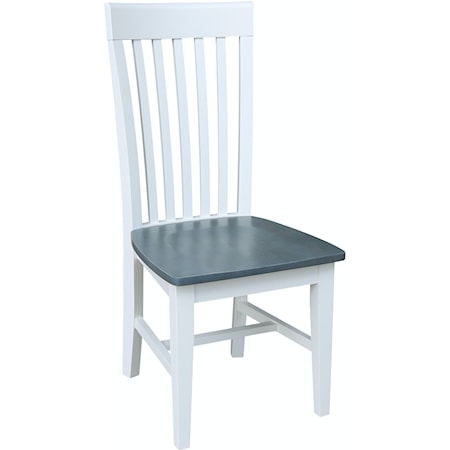 Tall Mission Chair in Heather Gray/White