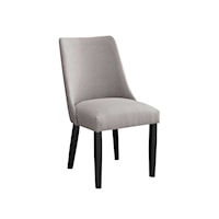 Modern Upholstered Side Chair in Gray