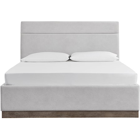 California King Upholstered Panel Bed