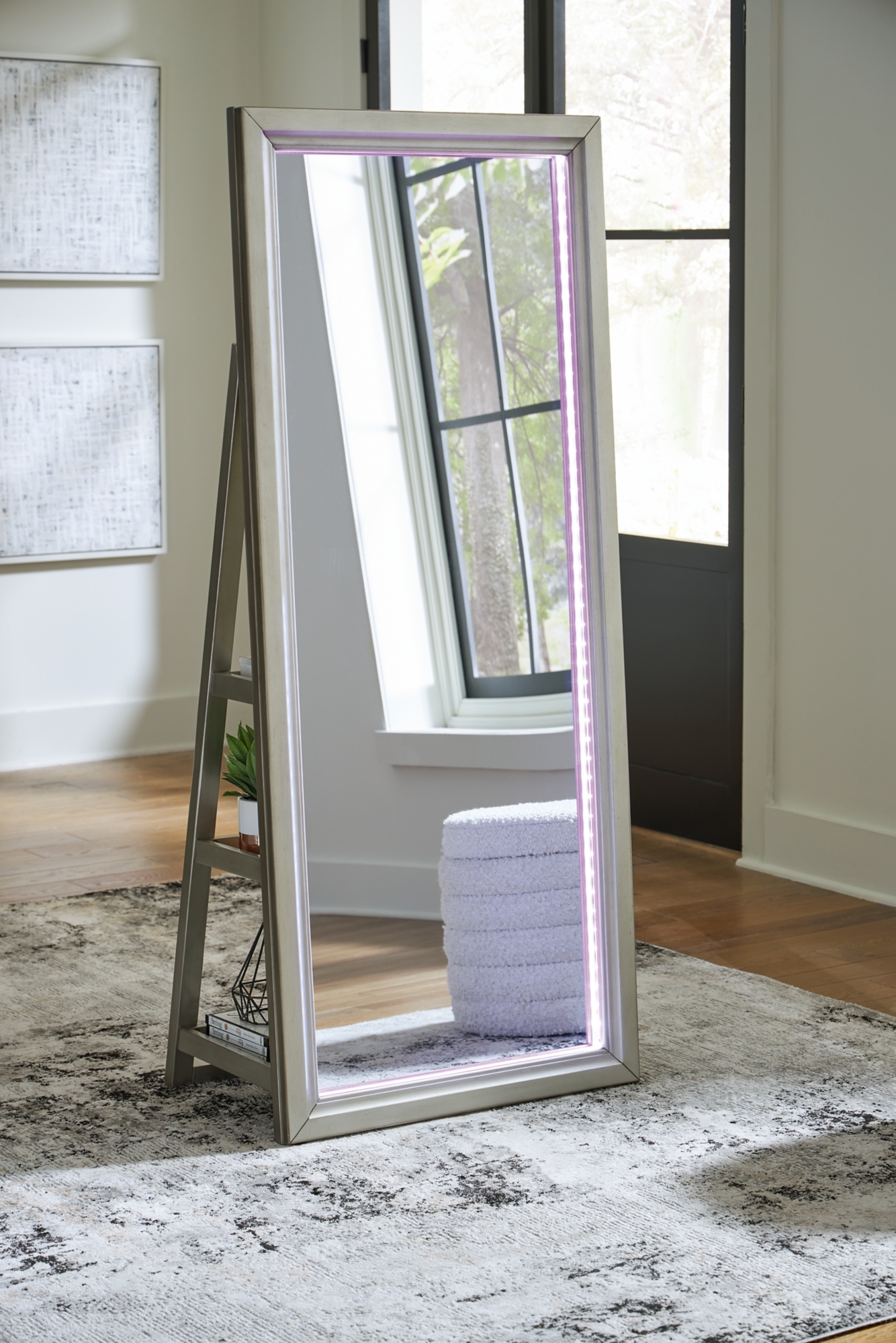 Signature Design by Ashley Evesen Floor Standing Mirror/Storage