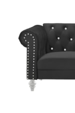 New Classic Emma Glam Crystal Loveseat with Button Tufting