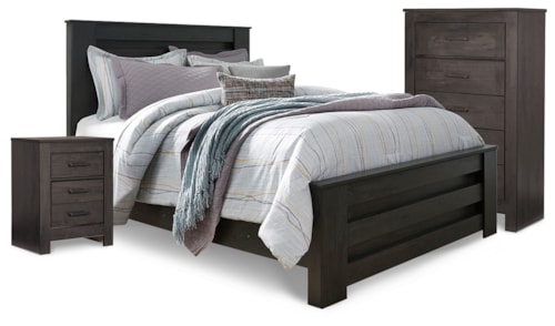 Queen Panel Bed, Chest And Nightstand