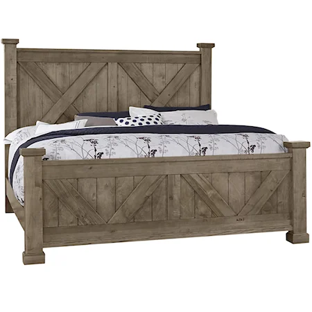 Rustic Farmhouse Queen Barndoor Panel Bed