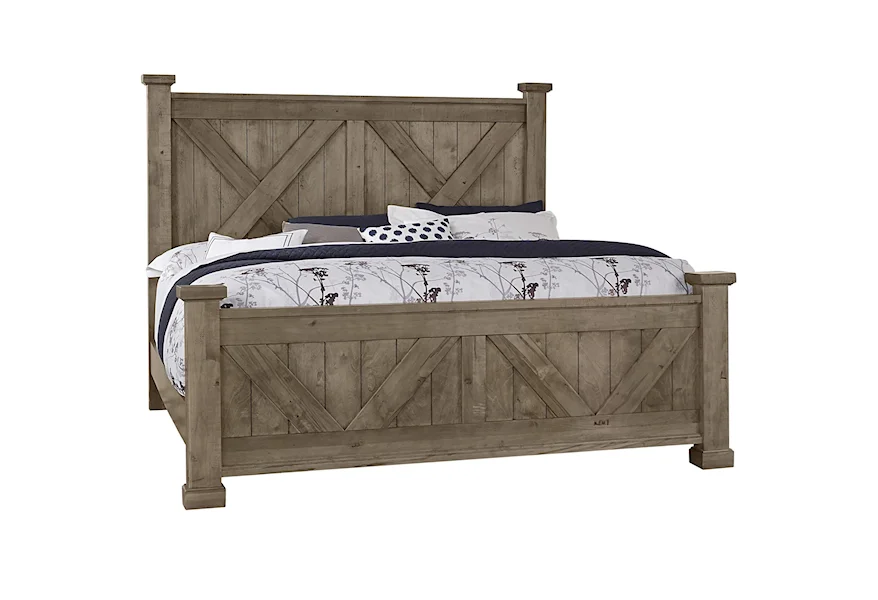 Cool Rustic King Barndoor Panel Bed by Artisan & Post at Esprit Decor Home Furnishings