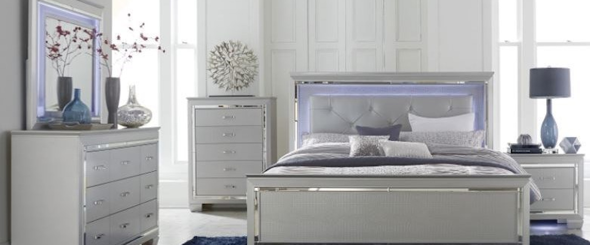 Glam 5-Piece King Bedroom Group
