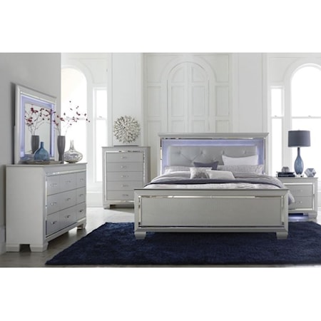 Glam 5-Piece California King Bedroom Group