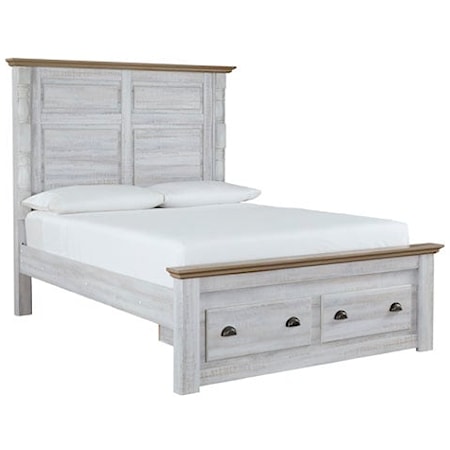 Queen Panel Storage Bed