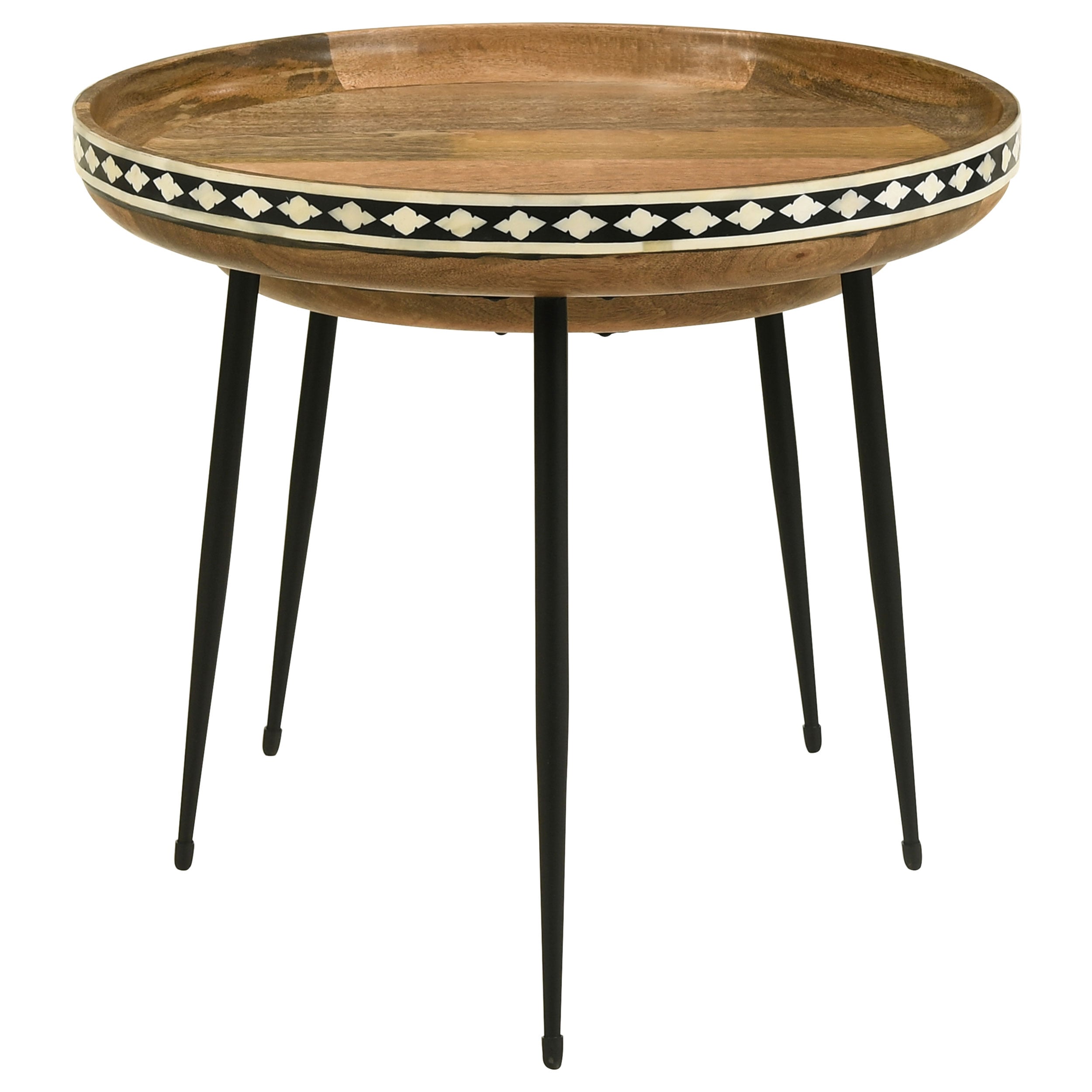 Coaster Ollie Ollie 2-piece Bone Inlay Nesting Table