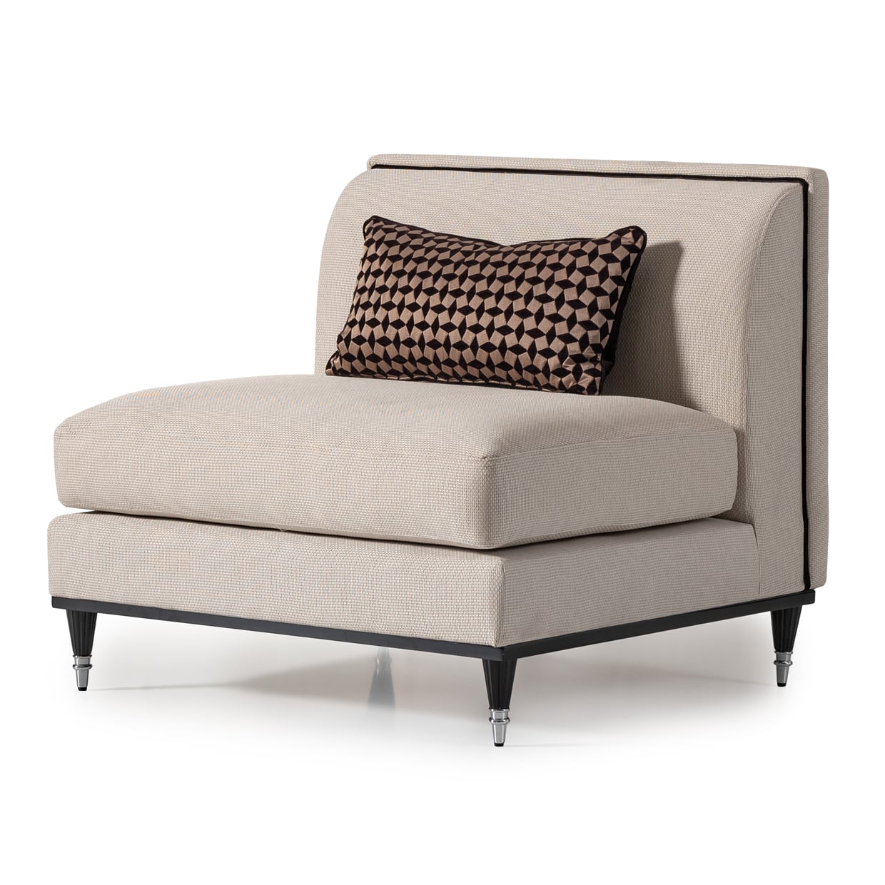 Upholstered Armless Accent Chair