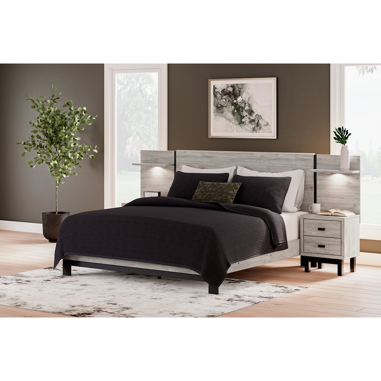 Benchcraft by Ashley Vessalli King Panel Bed with Extensions