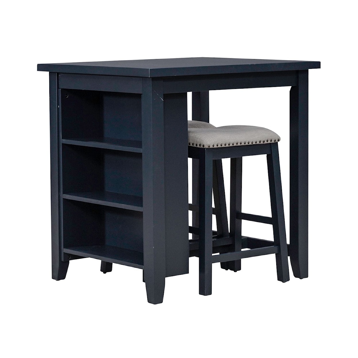 Liberty Furniture Brook Creek 3 Piece Counter Set - Navy