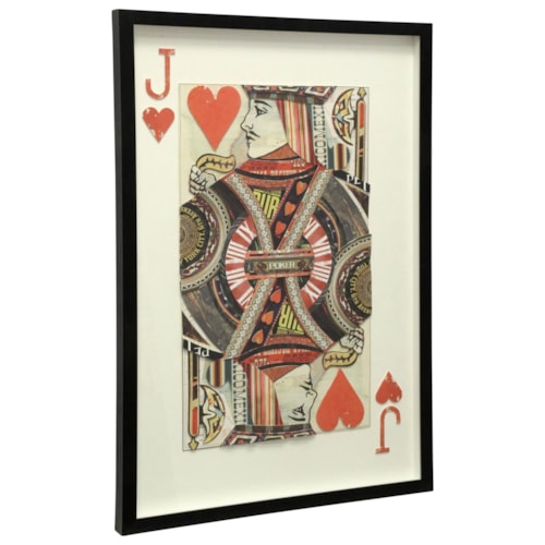 Jack Of Hearts Multi Level Paper Sculpture Framed Print