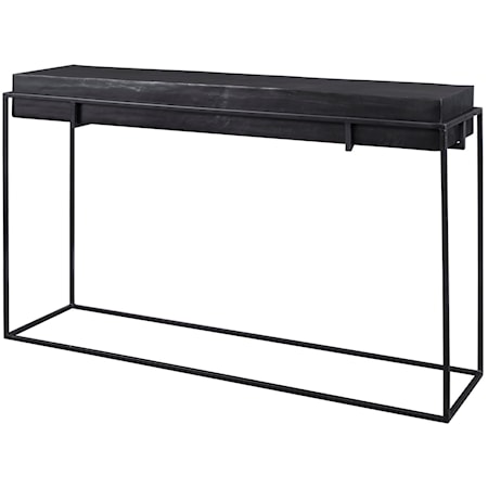 Telone Modern Black Console Table