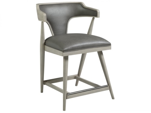 Vintage Counter Stool with Cane Back