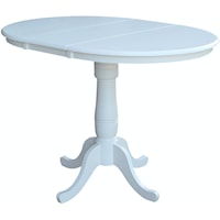 Round Extension Table in Pure White