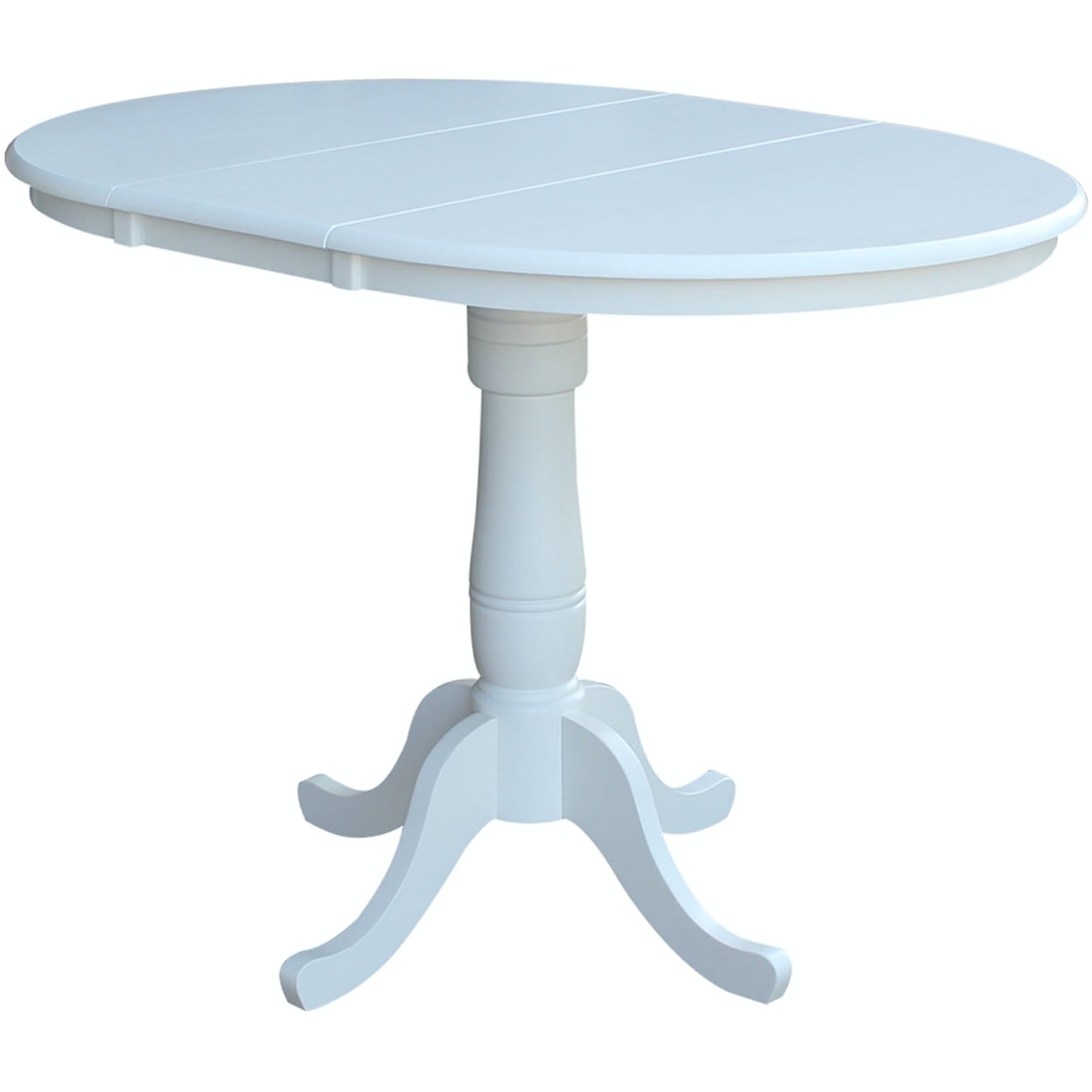 John Thomas Dining Essentials Round Table in Pure White