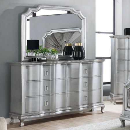 Dresser and Mirror Set