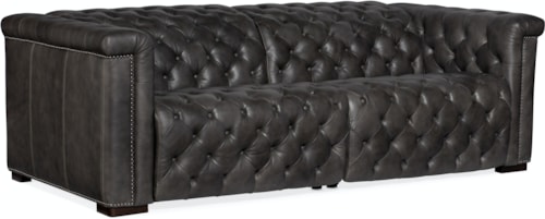 Traditional Chesterfield 2 over 2 Power Reclining Sofa