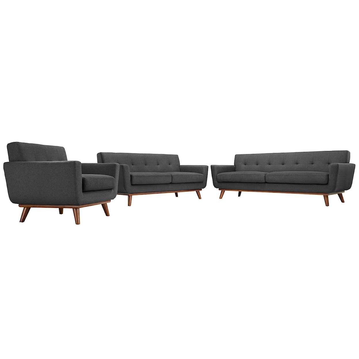 Modway Engage Sofa Loveseat and Armchair Set