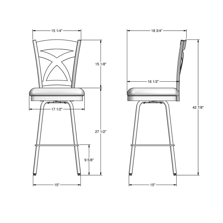 Upholstered Counter Height Swivel Stool