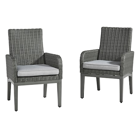 Arm Chair with Cushion (Set of 2)