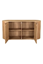 Moe's Home Collection Theo Contemporary Oval Desk with Opening Shelving